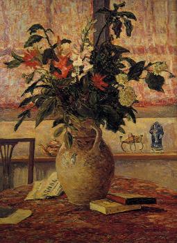 馬尅西姆 莫福拉 A Bouquet of Flowers in front of a Window 馬尅西姆 莫福拉 A Bouquet of Flowers in front of a Window
